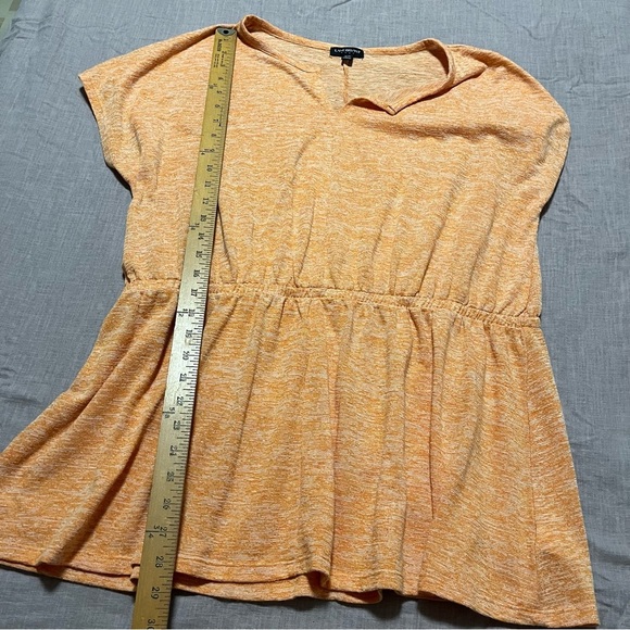 Lane Bryant Peplum top light orange lightweight elastic plus size 18/20 casual - Picture 5 of 5